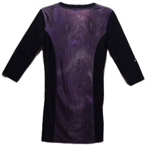 NWOT - Dereon Dress - Black/Purple Snakeskin Print - Bust: 34" / Length: 32" - Picture 2 of 3